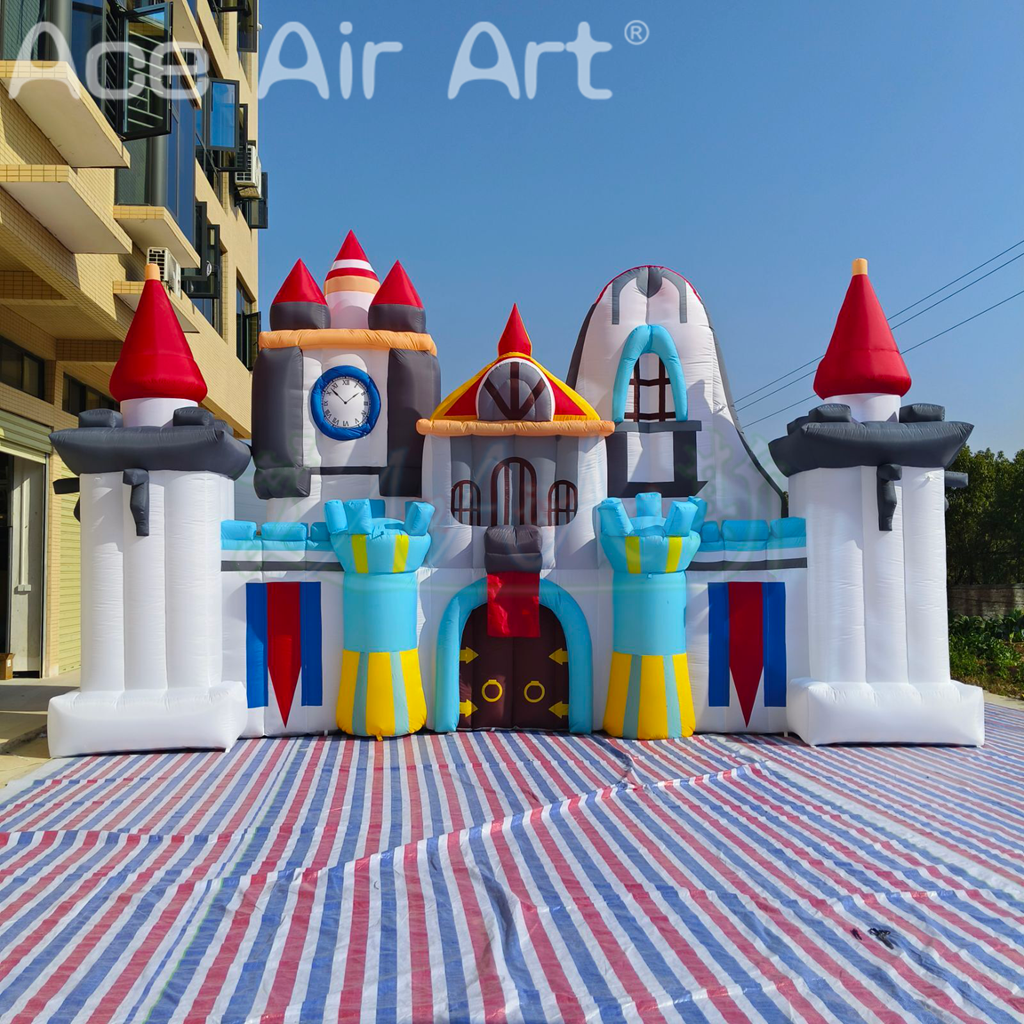 Giant Inflatable Castle Archway Entrance Cartoon Castle Gate for Party Event Decoration
