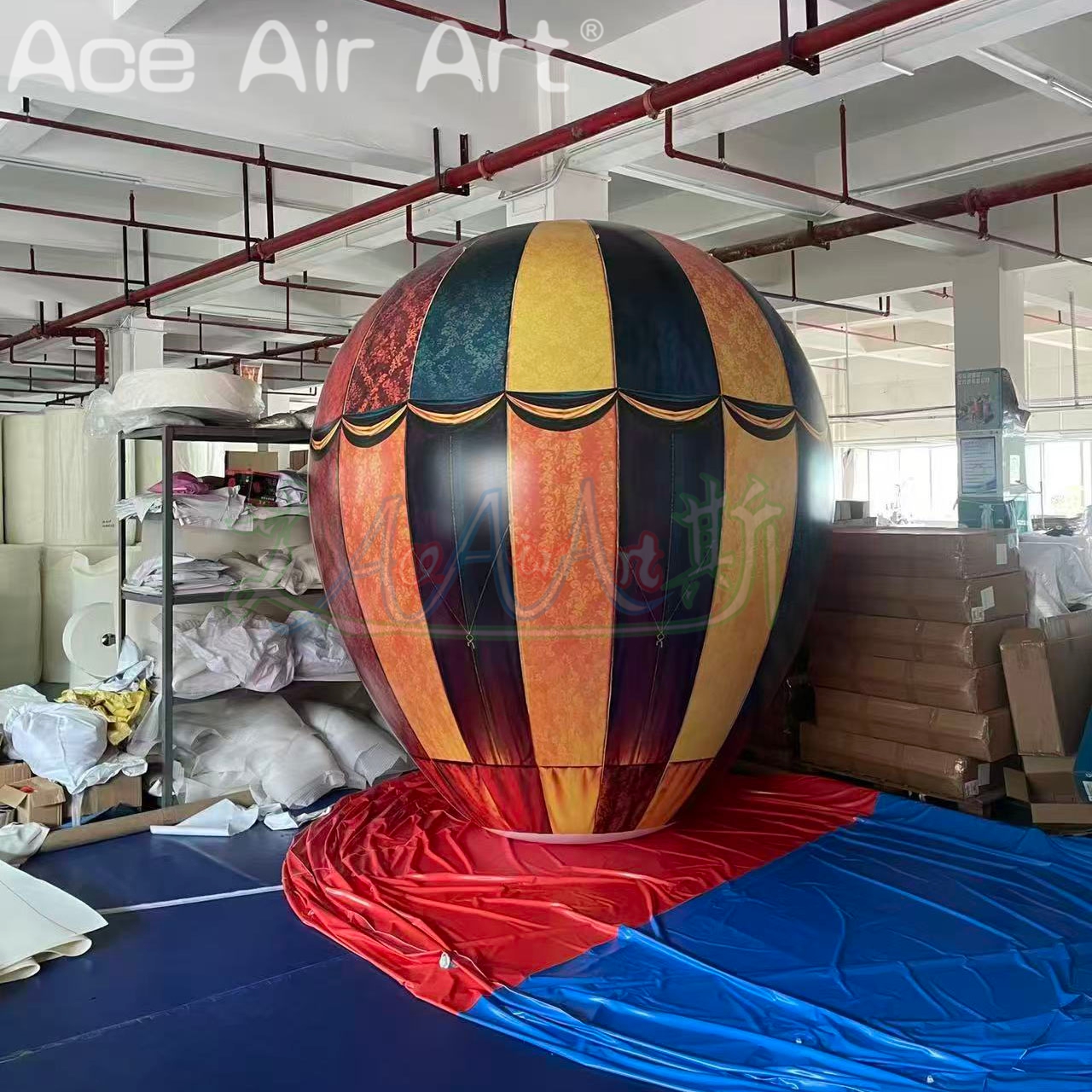 Giant Vintage Inflatable Hot Air Balloon Large Decorative Inflatable Balloon for Event Mall Festival Display